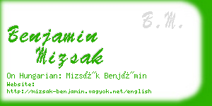 benjamin mizsak business card